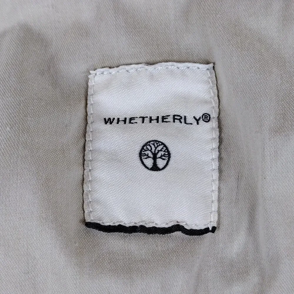 Whetherly Delon Shorts Women’s 34/18 Beige High Rise Button Fly Denim Stretch
